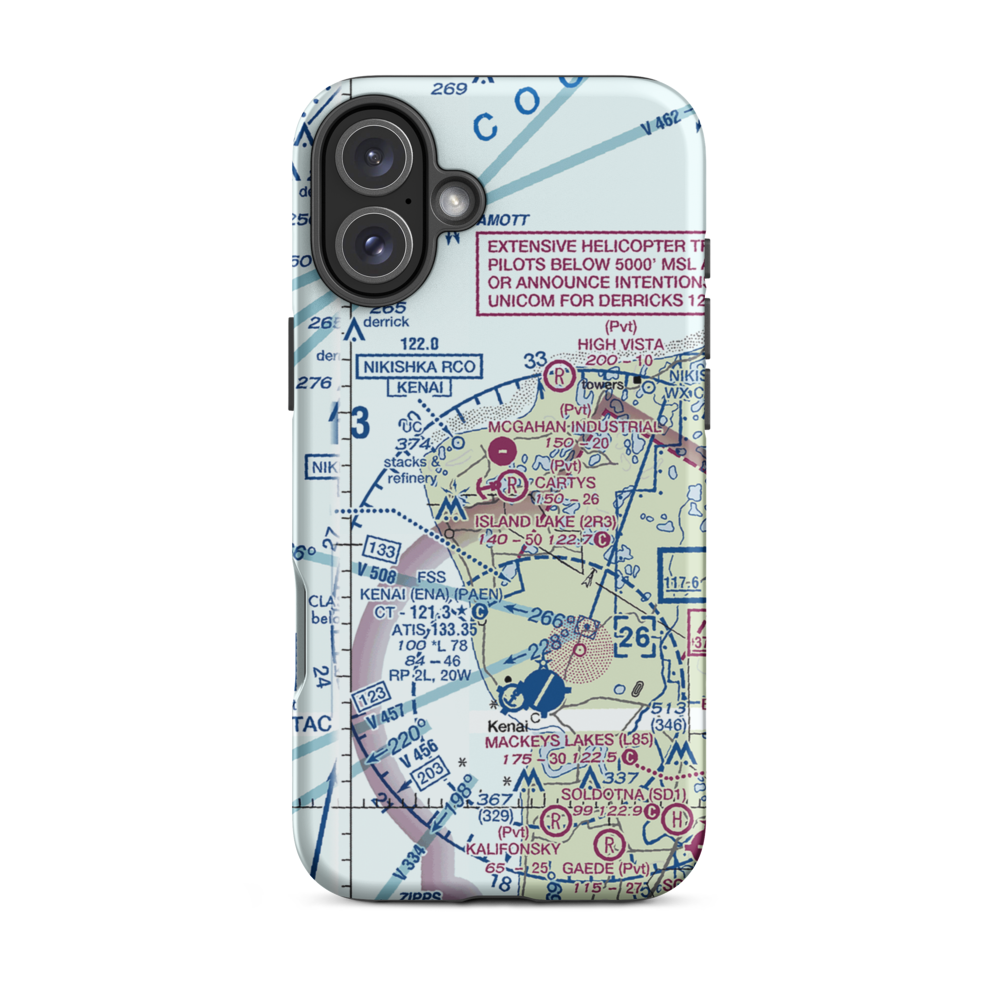 Island Lake Seaplane Base (2R3) VFR Sectional  Tough iPhone Case iPhone 16 Plus model shown