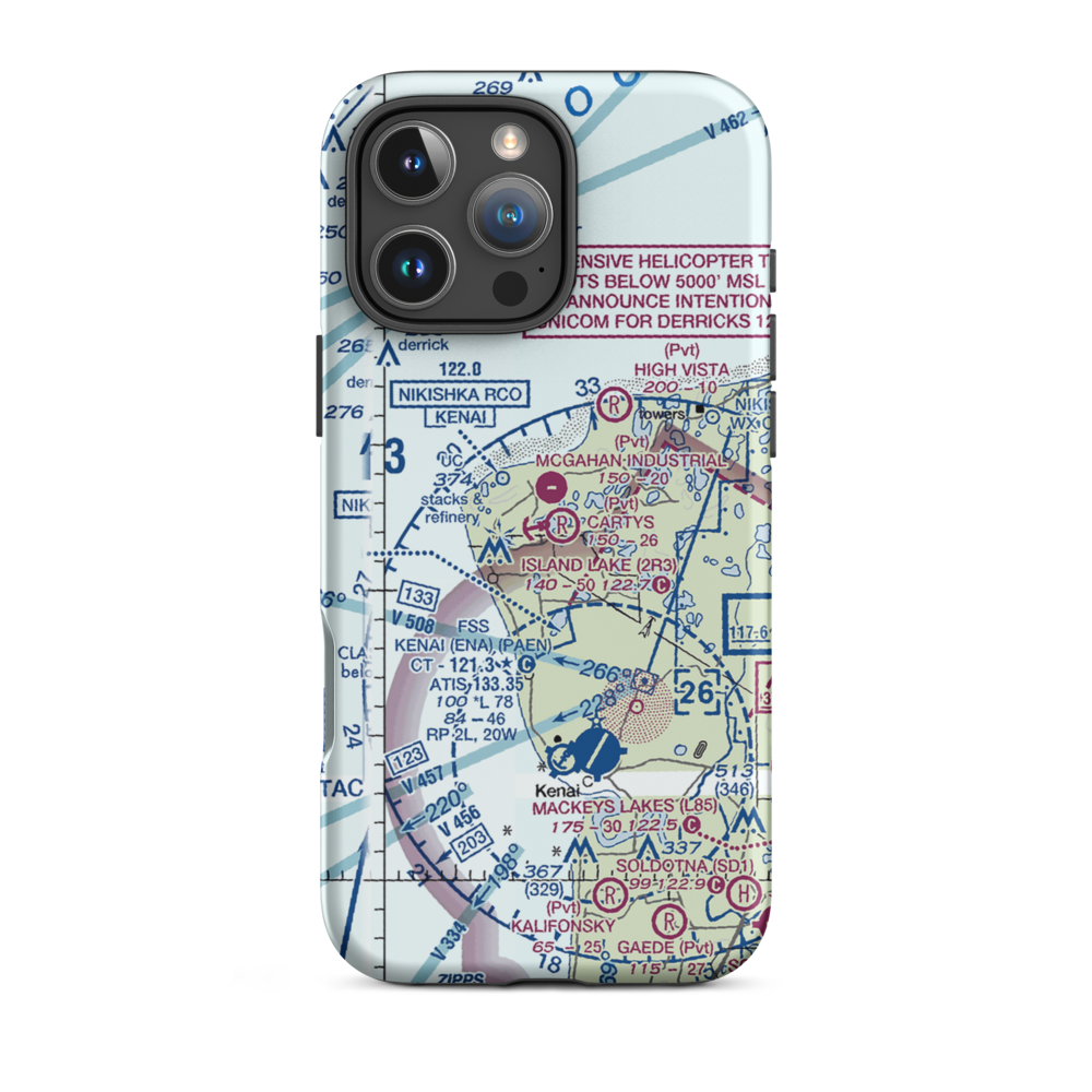 Island Lake Seaplane Base (2R3) VFR Sectional  Tough iPhone Case iPhone 16 Pro Max model shown