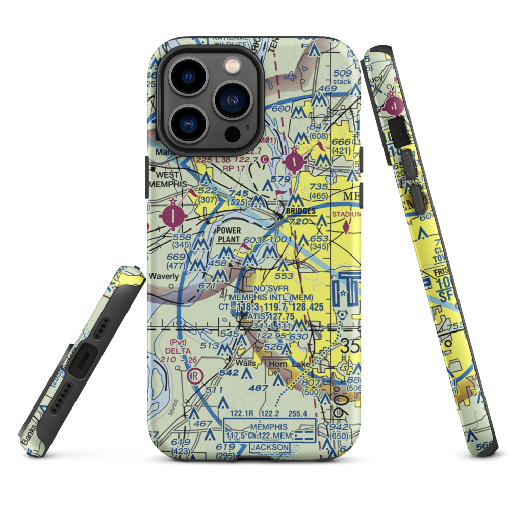Isle-A-Port STOLport (TN43) VFR Sectional  Tough iPhone Case iPhone 13 Pro Max model shown