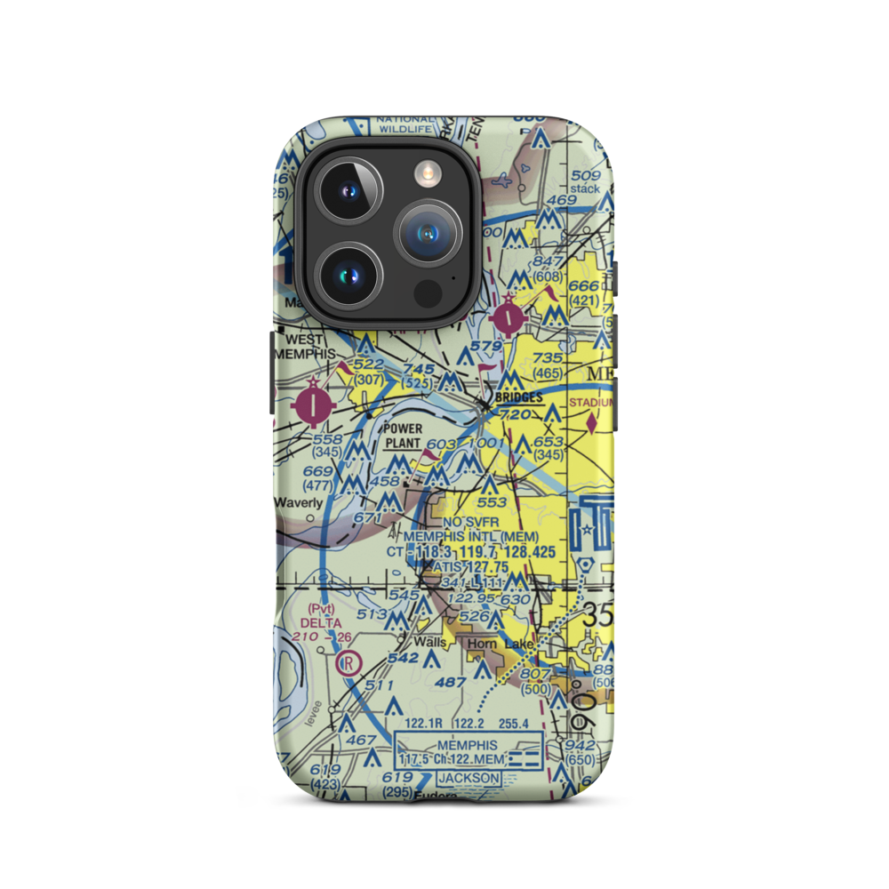 Isle-A-Port STOLport (TN43) VFR Sectional  Tough iPhone Case iPhone 16 Pro model shown