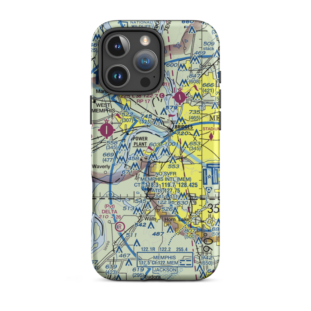 Isle-A-Port STOLport (TN43) VFR Sectional  Tough iPhone Case iPhone 16 Pro Max model shown