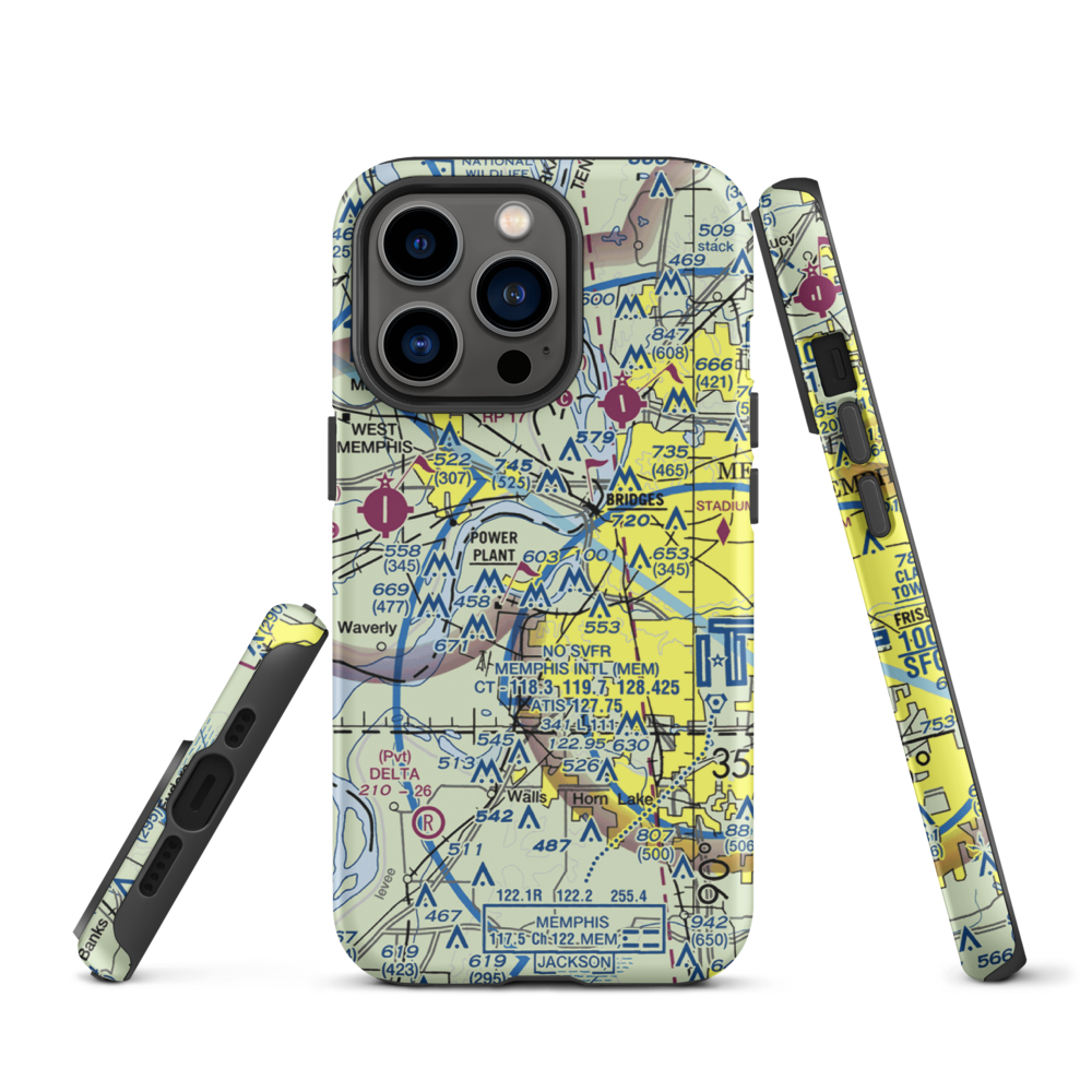 Isle-A-Port STOLport (TN43) VFR Sectional  Tough iPhone Case iPhone 13 Pro model shown