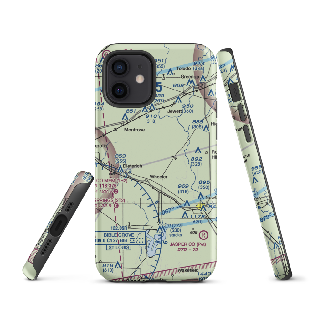 Isley Airport (33LL) VFR Sectional  Tough iPhone Case iPhone 12 model shown
