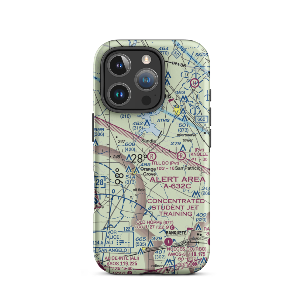 Itll Do Airfield (1XS0) VFR Sectional  Tough iPhone Case iPhone 16 Pro model shown