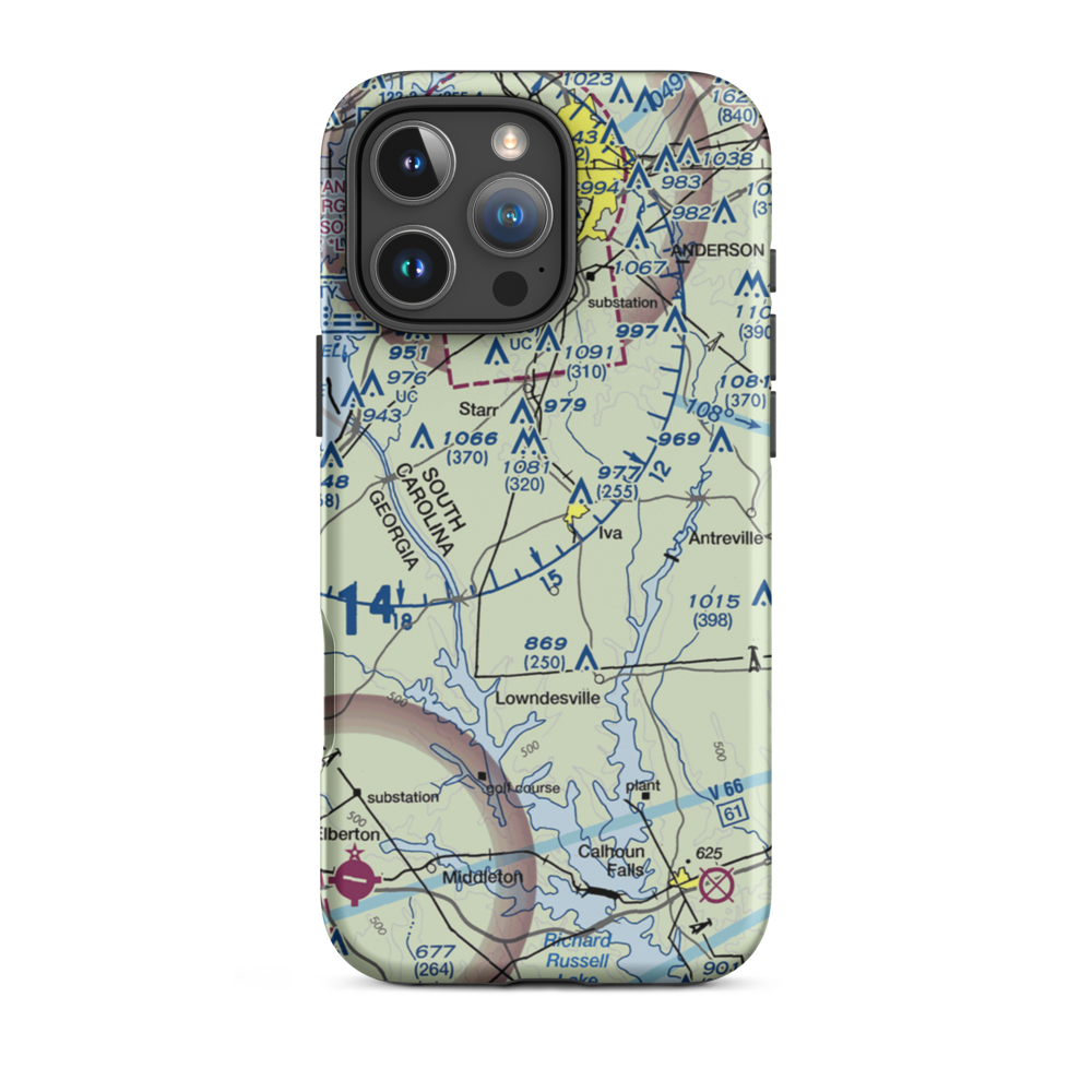 Iva Field (SC34) VFR Sectional  Tough iPhone Case iPhone 16 Pro Max model shown