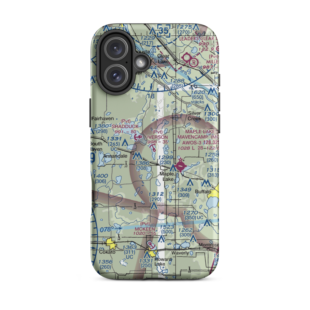 Iverson Seaplane Base (58MN) VFR Sectional  Tough iPhone Case iPhone 16 Plus model shown