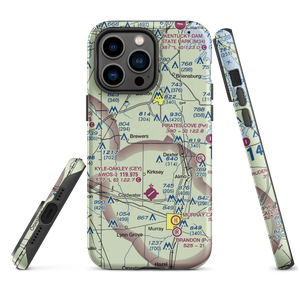 J & C Antique Airfield (4KY0) VFR Sectional  Tough iPhone Case