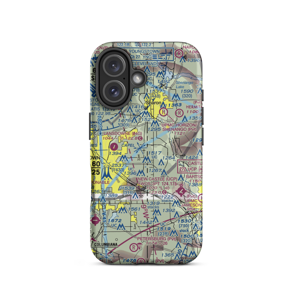 J and B Sky Ranch Airport (8OH3) VFR Sectional  Tough iPhone Case iPhone 16 model shown