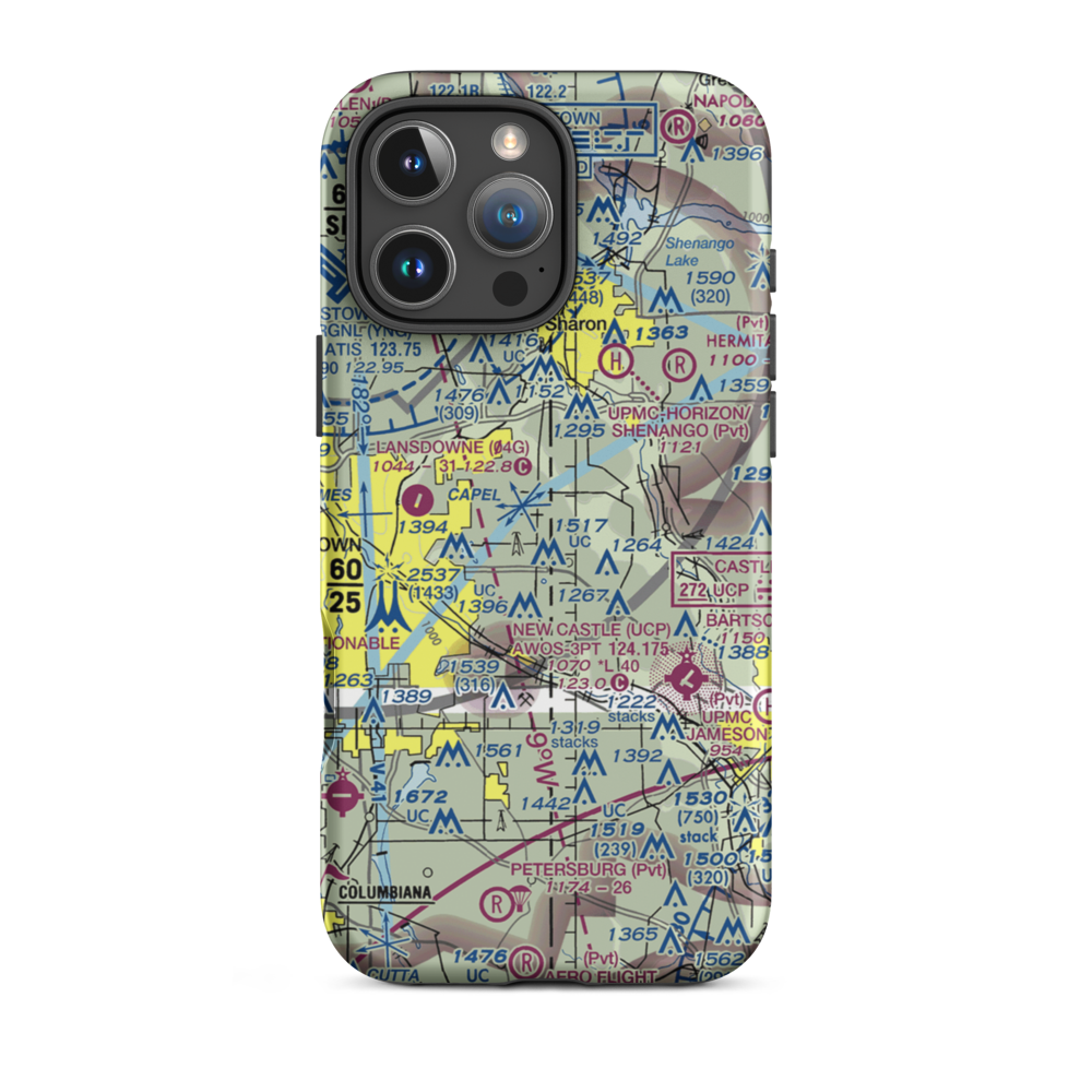 J and B Sky Ranch Airport (8OH3) VFR Sectional  Tough iPhone Case iPhone 16 Pro Max model shown