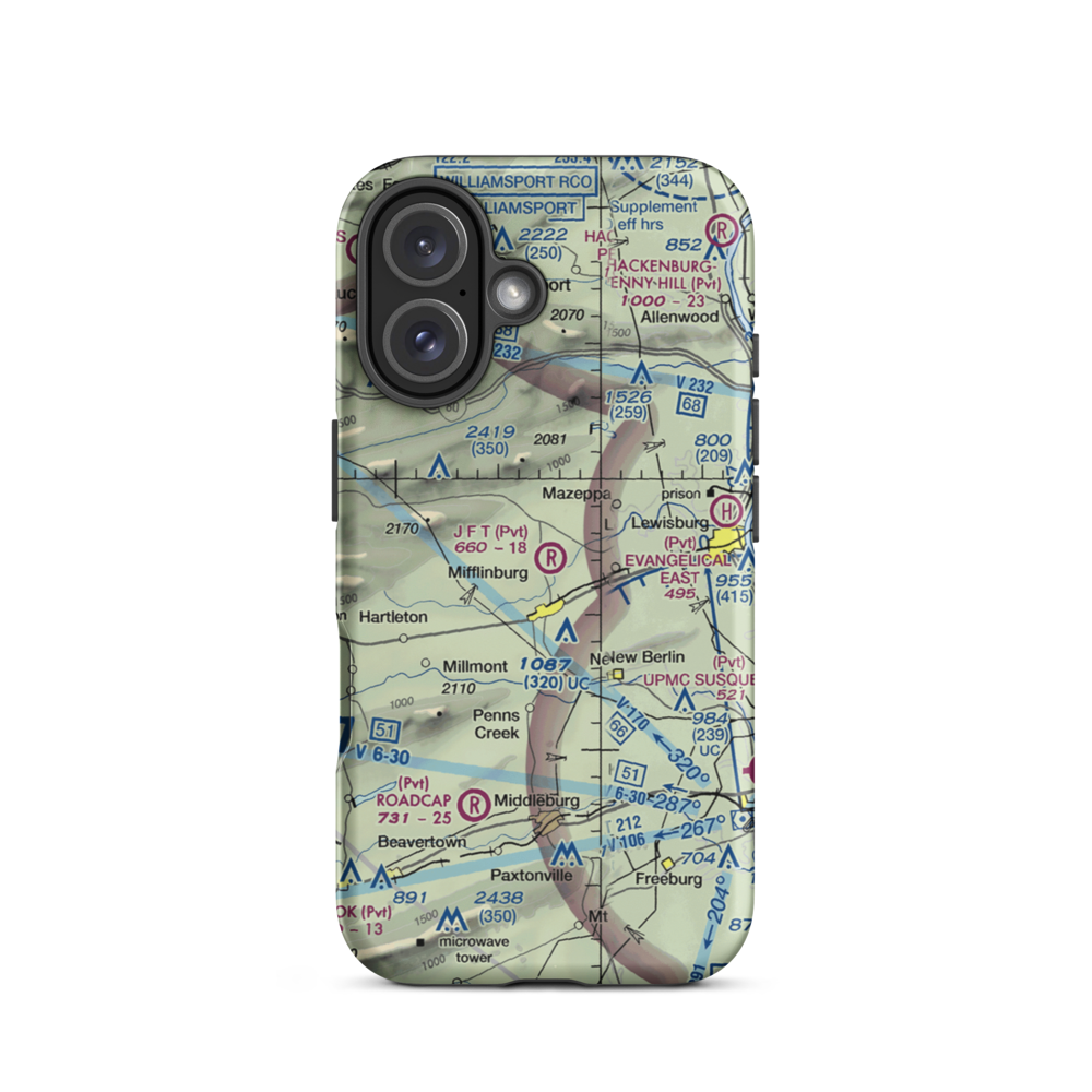J F T Airport (8PA4) VFR Sectional  Tough iPhone Case iPhone 16 model shown
