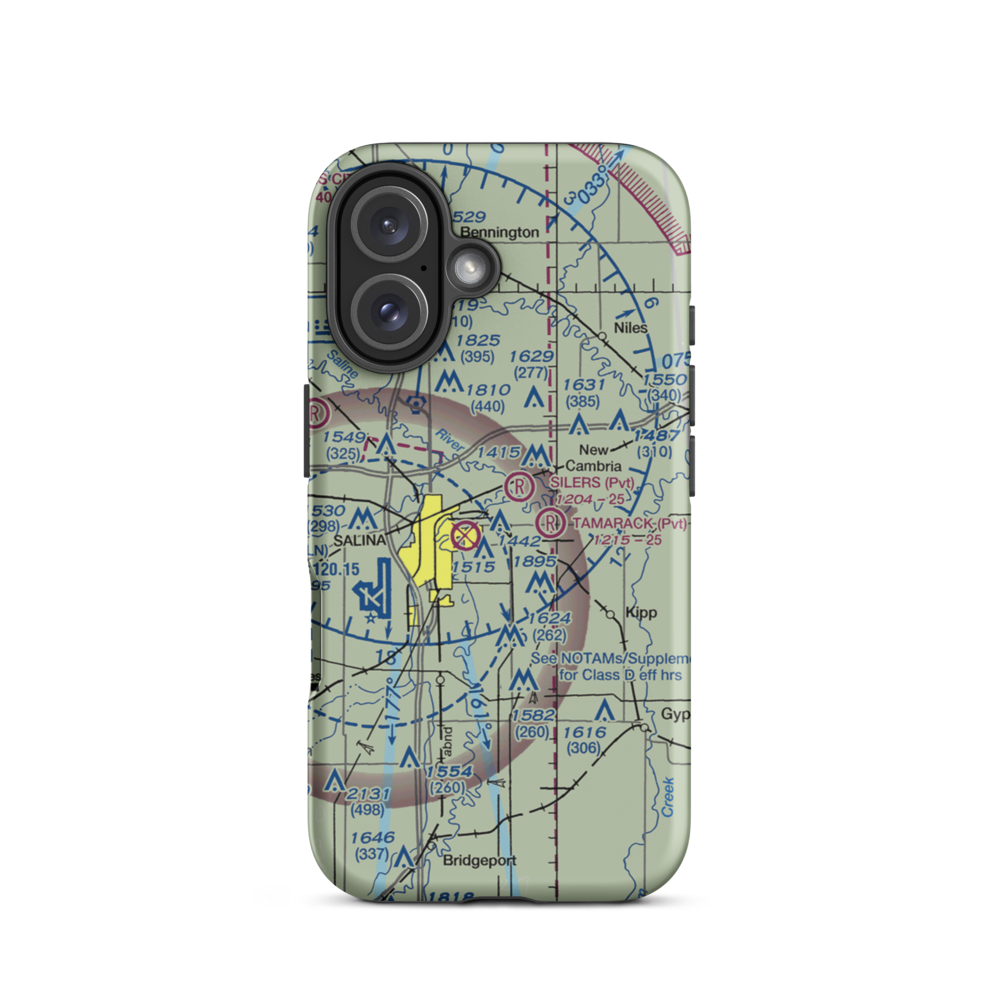 J Roesner Airport (SN00) VFR Sectional  Tough iPhone Case iPhone 16 model shown