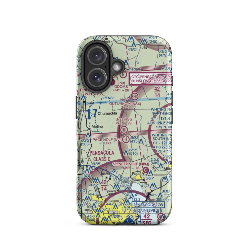 J-22 Ranch Airport (16FL) VFR Sectional  Tough iPhone Case iPhone 16 model shown