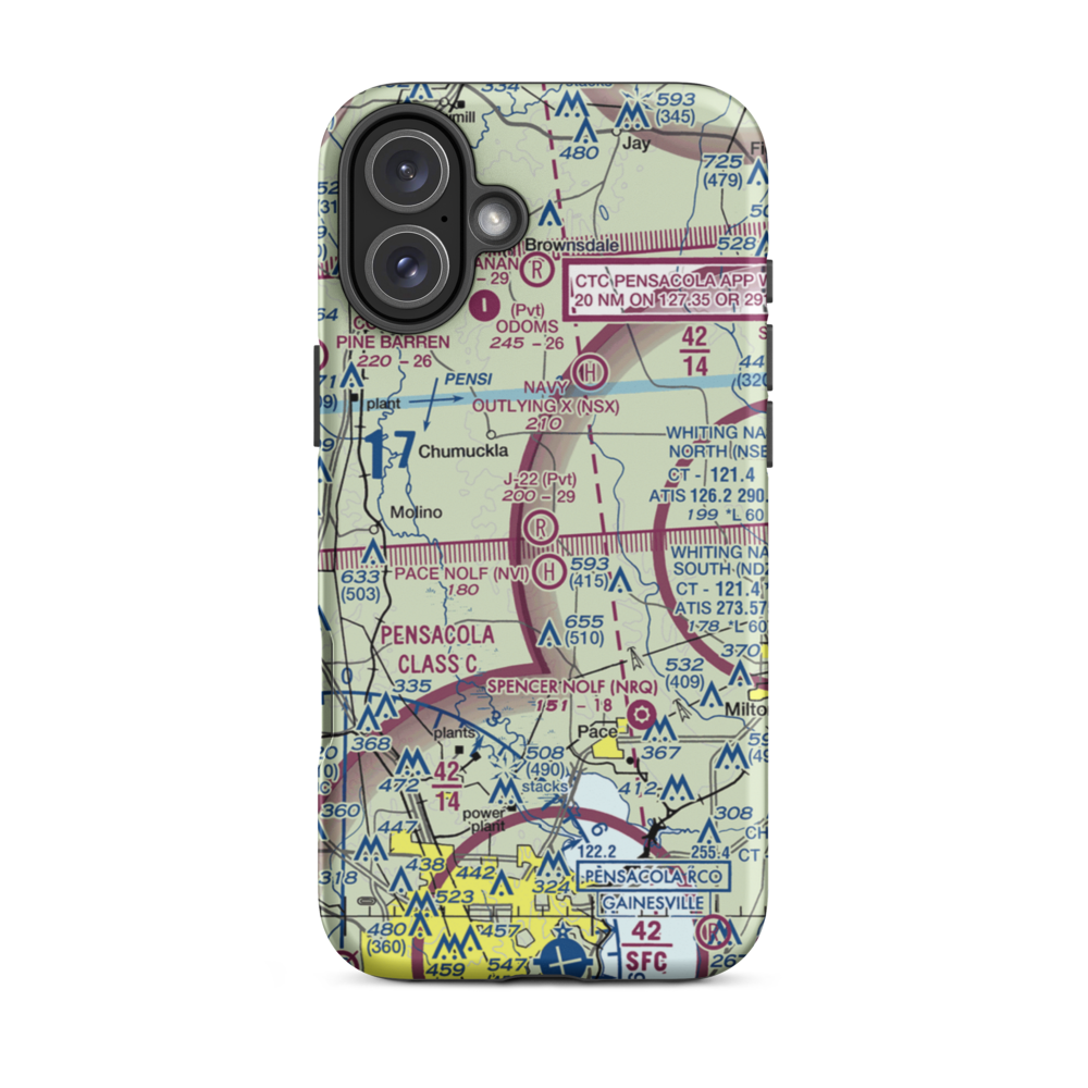 J-22 Ranch Airport (16FL) VFR Sectional  Tough iPhone Case iPhone 16 Plus model shown