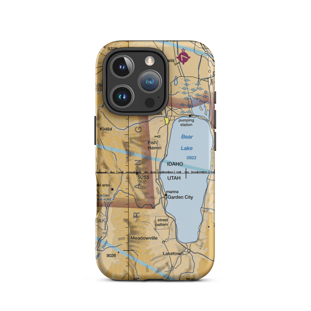 J-Lazy-M Ranch Airport (ID04) VFR Sectional  Tough iPhone Case iPhone 16 Pro model shown