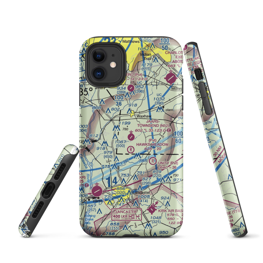 Jaars Townsend Airport (N52) VFR Sectional  Tough iPhone Case iPhone 11 model shown