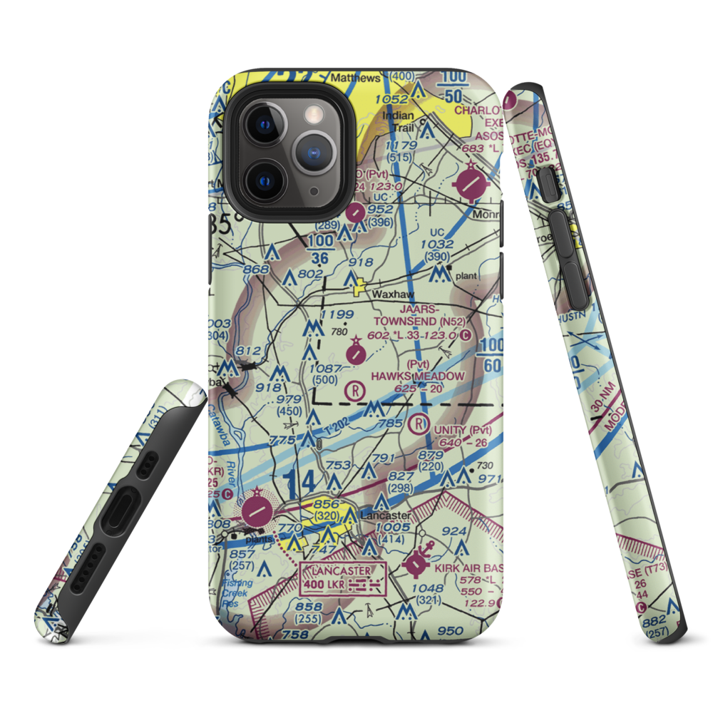 Jaars Townsend Airport (N52) VFR Sectional  Tough iPhone Case iPhone 11 Pro model shown