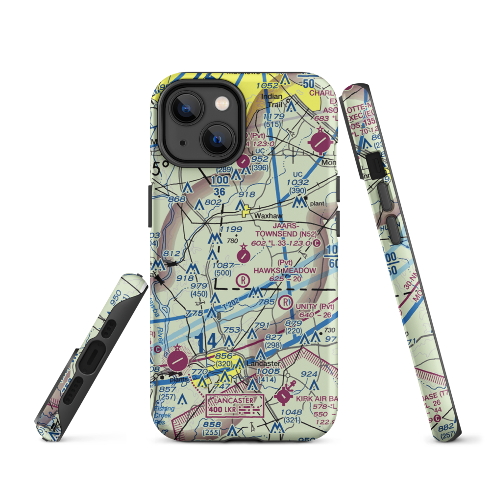 Jaars Townsend Airport (N52) VFR Sectional  Tough iPhone Case iPhone 14 model shown