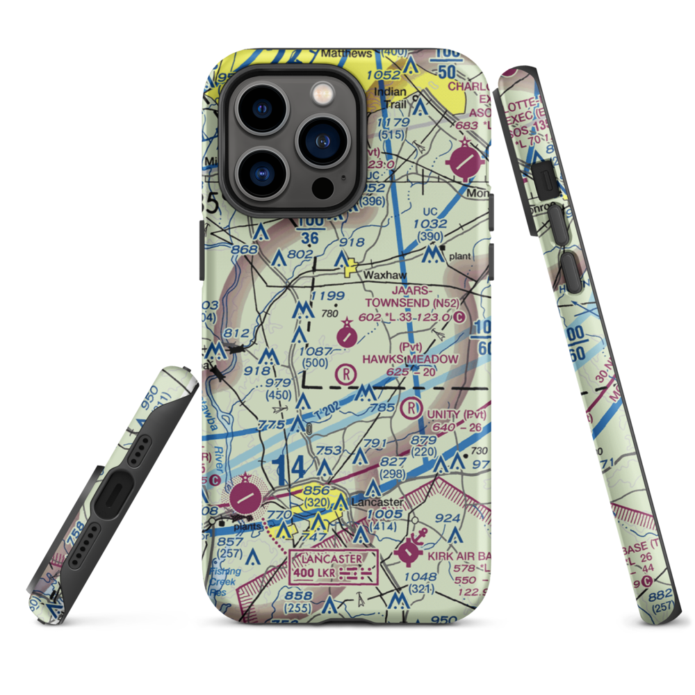 Jaars Townsend Airport (N52) VFR Sectional  Tough iPhone Case iPhone 14 Pro Max model shown