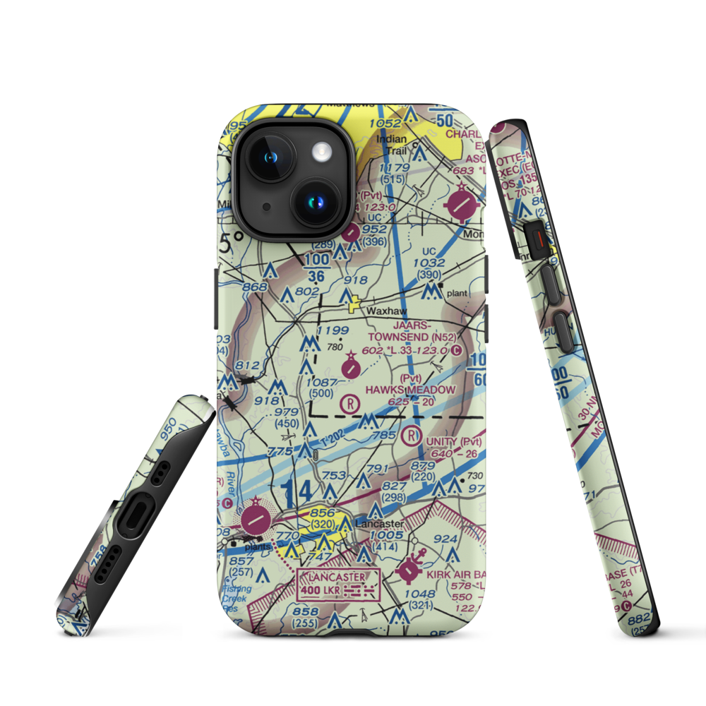 Jaars Townsend Airport (N52) VFR Sectional  Tough iPhone Case iPhone 15 model shown