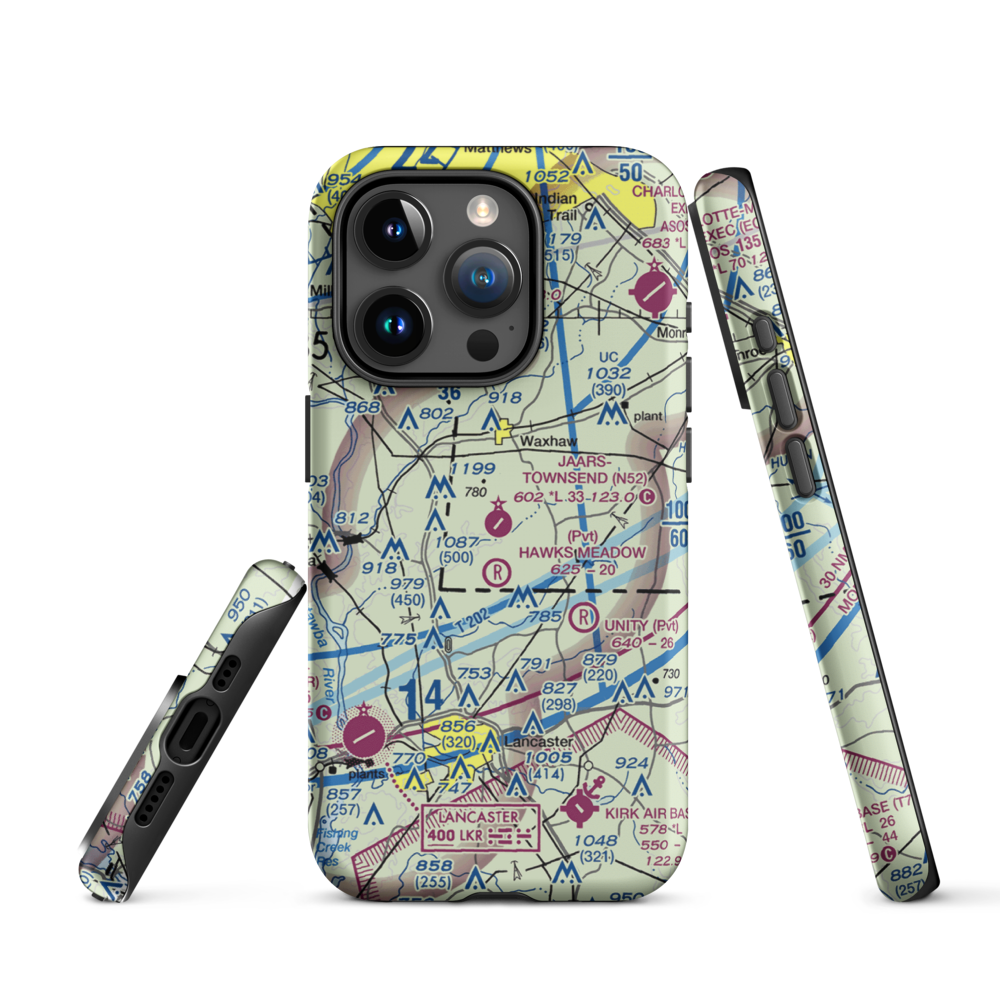 Jaars Townsend Airport (N52) VFR Sectional  Tough iPhone Case iPhone 15 Pro model shown