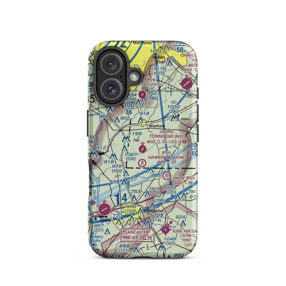 Jaars Townsend Airport (N52) VFR Sectional  Tough iPhone Case iPhone 16 model shown