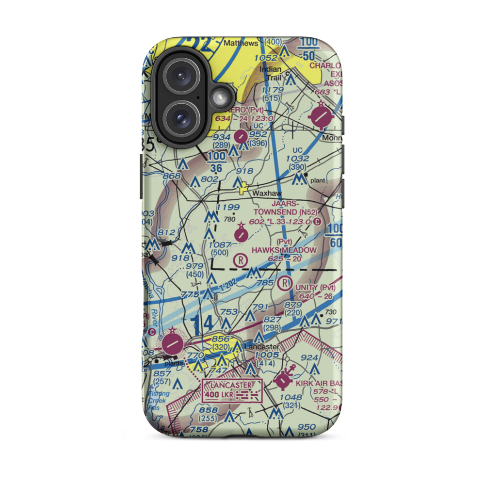 Jaars Townsend Airport (N52) VFR Sectional  Tough iPhone Case iPhone 16 Plus model shown