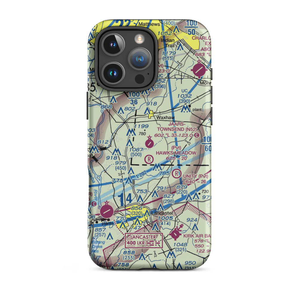 Jaars Townsend Airport (N52) VFR Sectional  Tough iPhone Case iPhone 16 Pro Max model shown