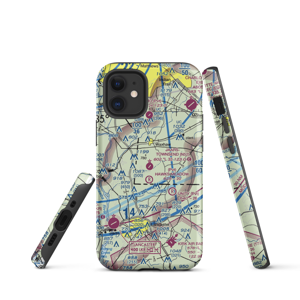 Jaars Townsend Airport (N52) VFR Sectional  Tough iPhone Case iPhone 12 mini model shown