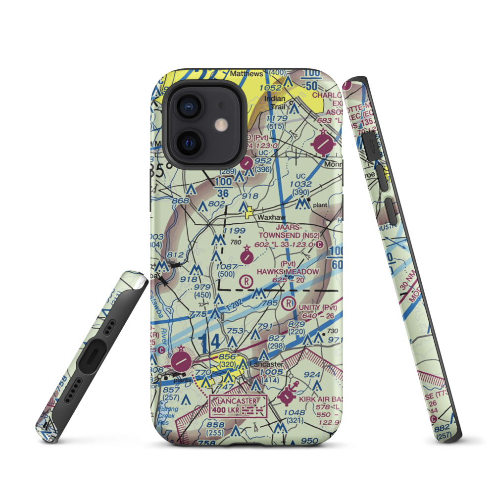 Jaars Townsend Airport (N52) VFR Sectional  Tough iPhone Case iPhone 12 model shown