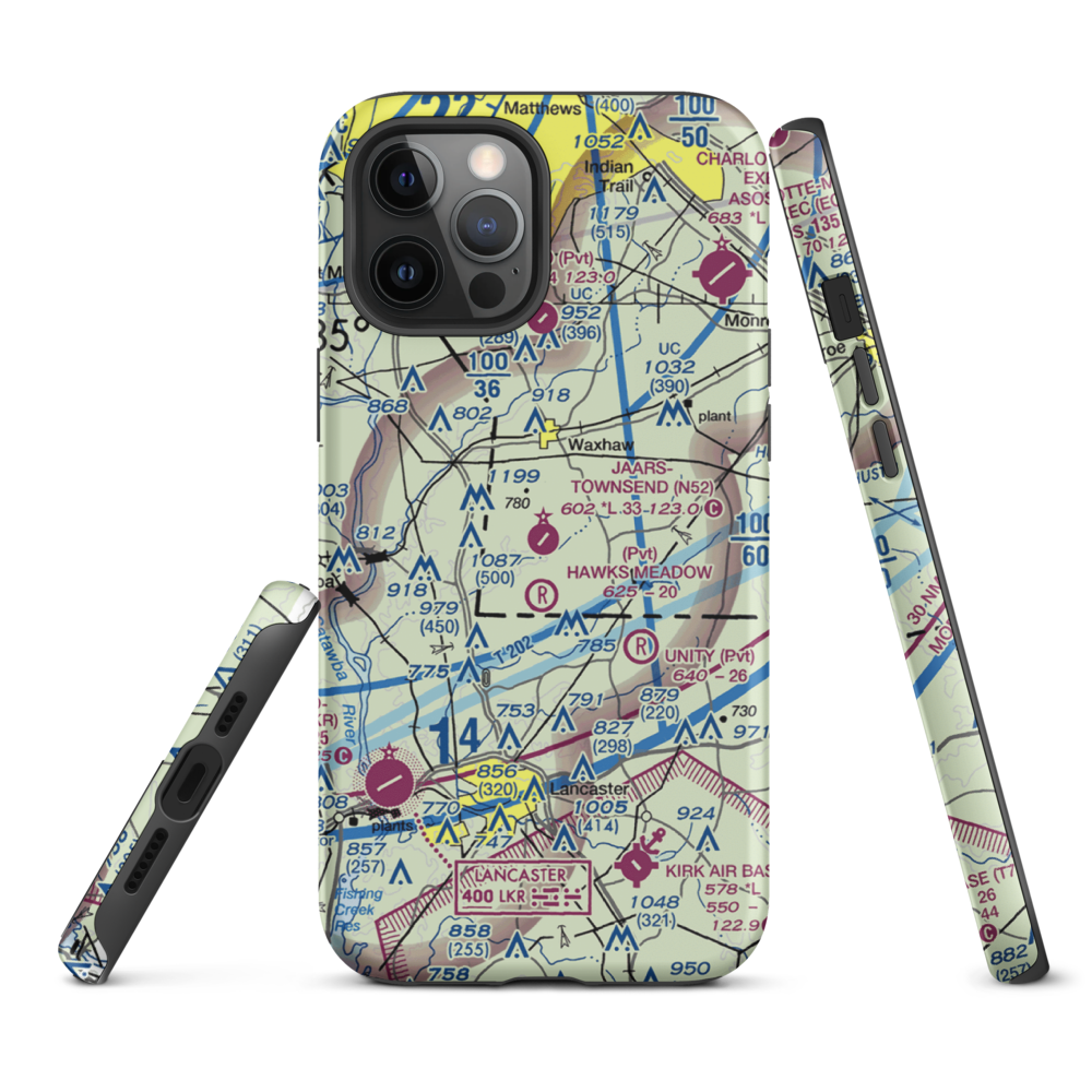 Jaars Townsend Airport (N52) VFR Sectional  Tough iPhone Case iPhone 12 Pro Max model shown