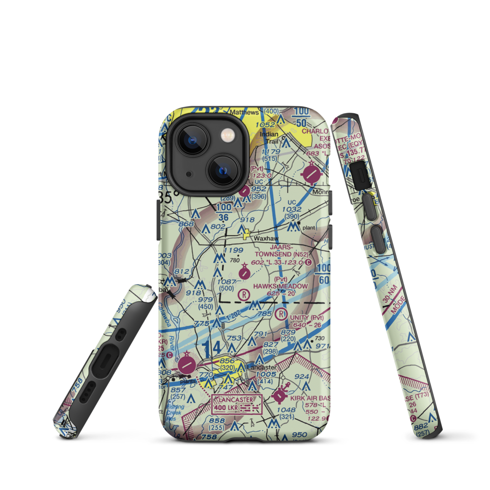 Jaars Townsend Airport (N52) VFR Sectional  Tough iPhone Case iPhone 13 mini model shown