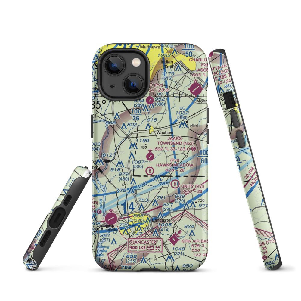 Jaars Townsend Airport (N52) VFR Sectional  Tough iPhone Case iPhone 13 model shown