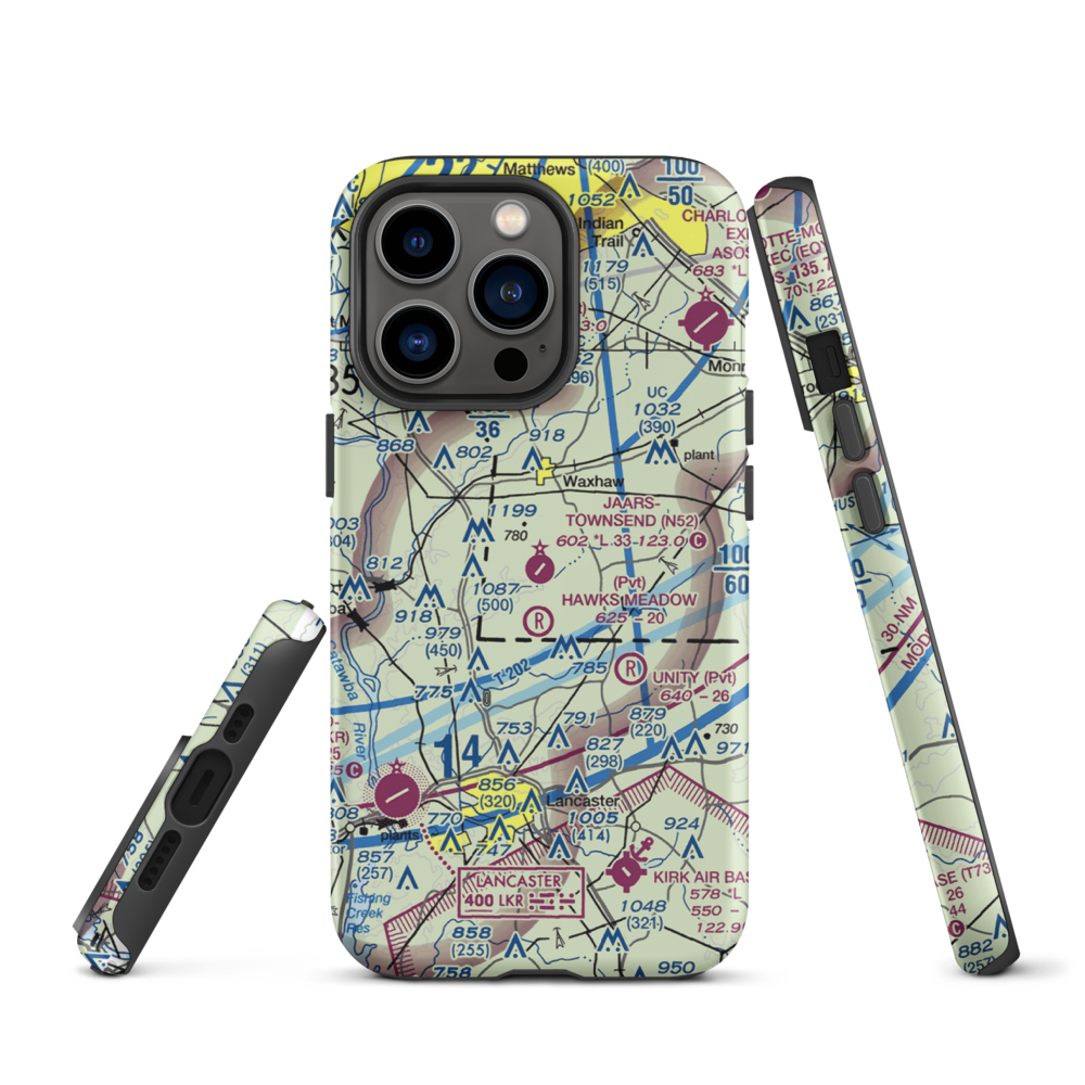 Jaars Townsend Airport (N52) VFR Sectional  Tough iPhone Case iPhone 13 Pro model shown