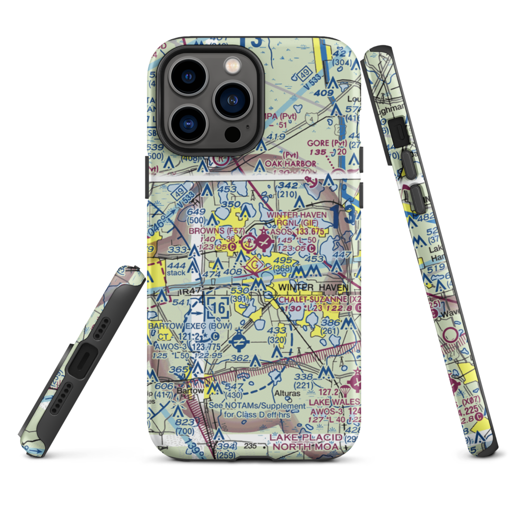 Jack Browns Seaplane Base (F57) VFR Sectional  Tough iPhone Case iPhone 13 Pro Max model shown