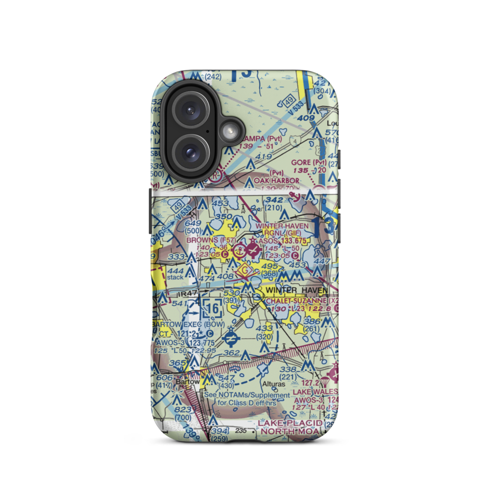 Jack Browns Seaplane Base (F57) VFR Sectional  Tough iPhone Case iPhone 16 model shown
