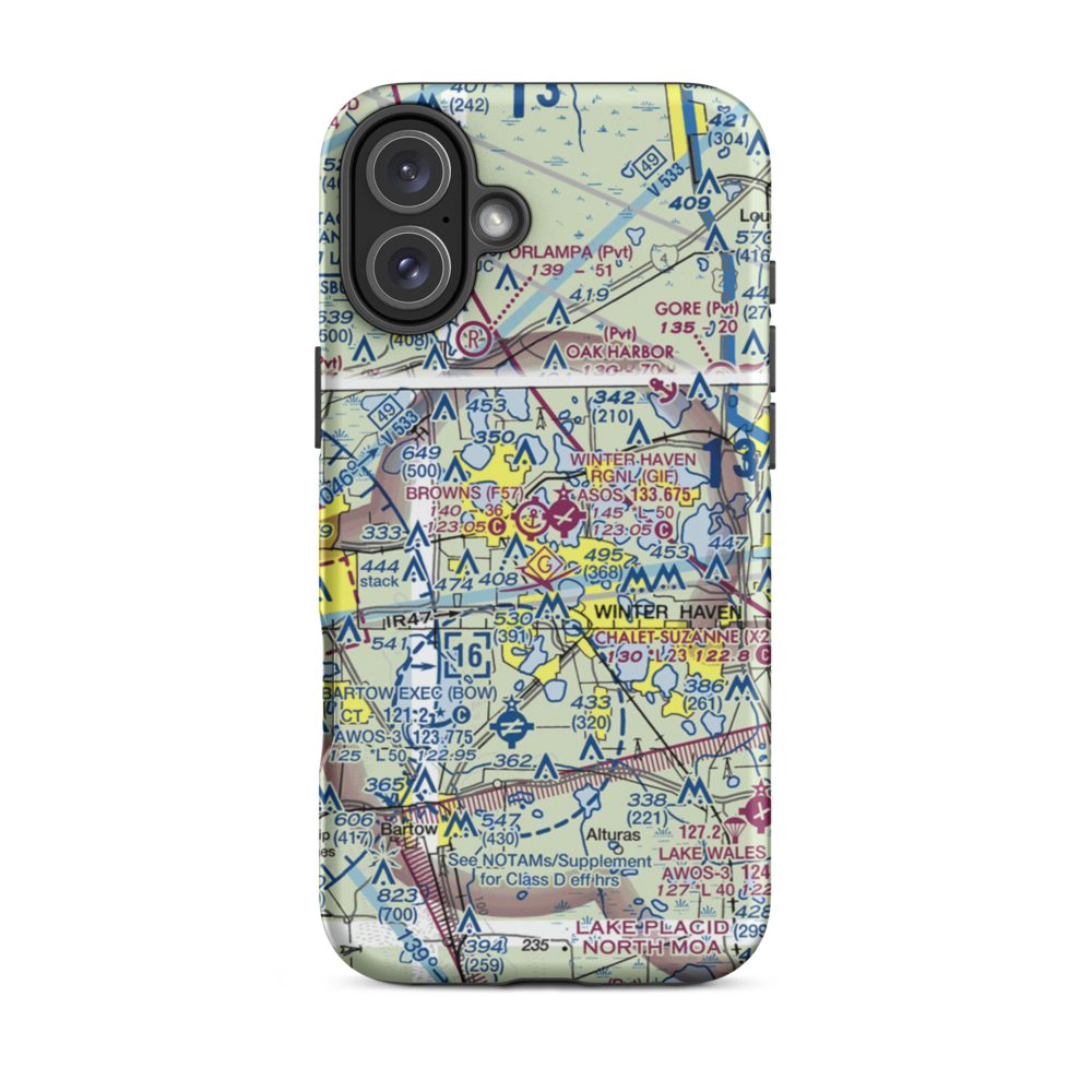 Jack Browns Seaplane Base (F57) VFR Sectional  Tough iPhone Case iPhone 16 Plus model shown