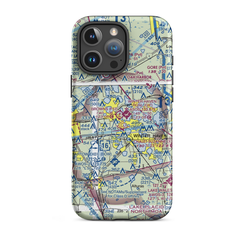Jack Browns Seaplane Base (F57) VFR Sectional  Tough iPhone Case iPhone 16 Pro Max model shown
