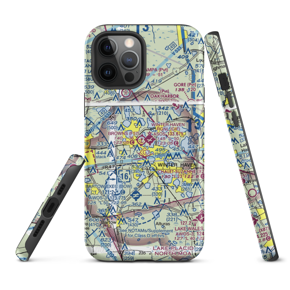 Jack Browns Seaplane Base (F57) VFR Sectional  Tough iPhone Case iPhone 12 Pro Max model shown