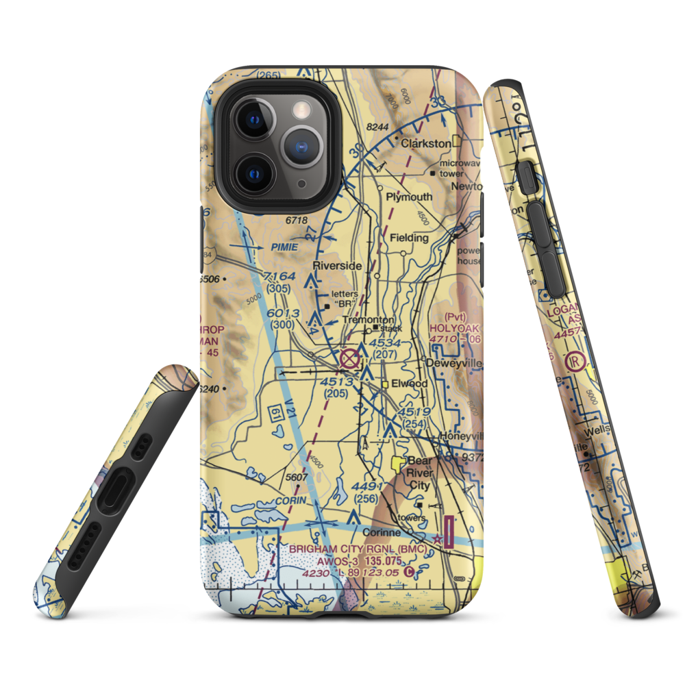 Jack's Airport (UT29) VFR Sectional  Tough iPhone Case iPhone 11 Pro model shown