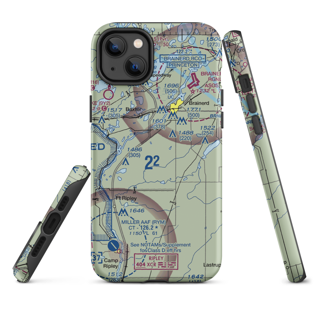 Jackson Field (MN17) VFR Sectional  Tough iPhone Case iPhone 14 Plus model shown