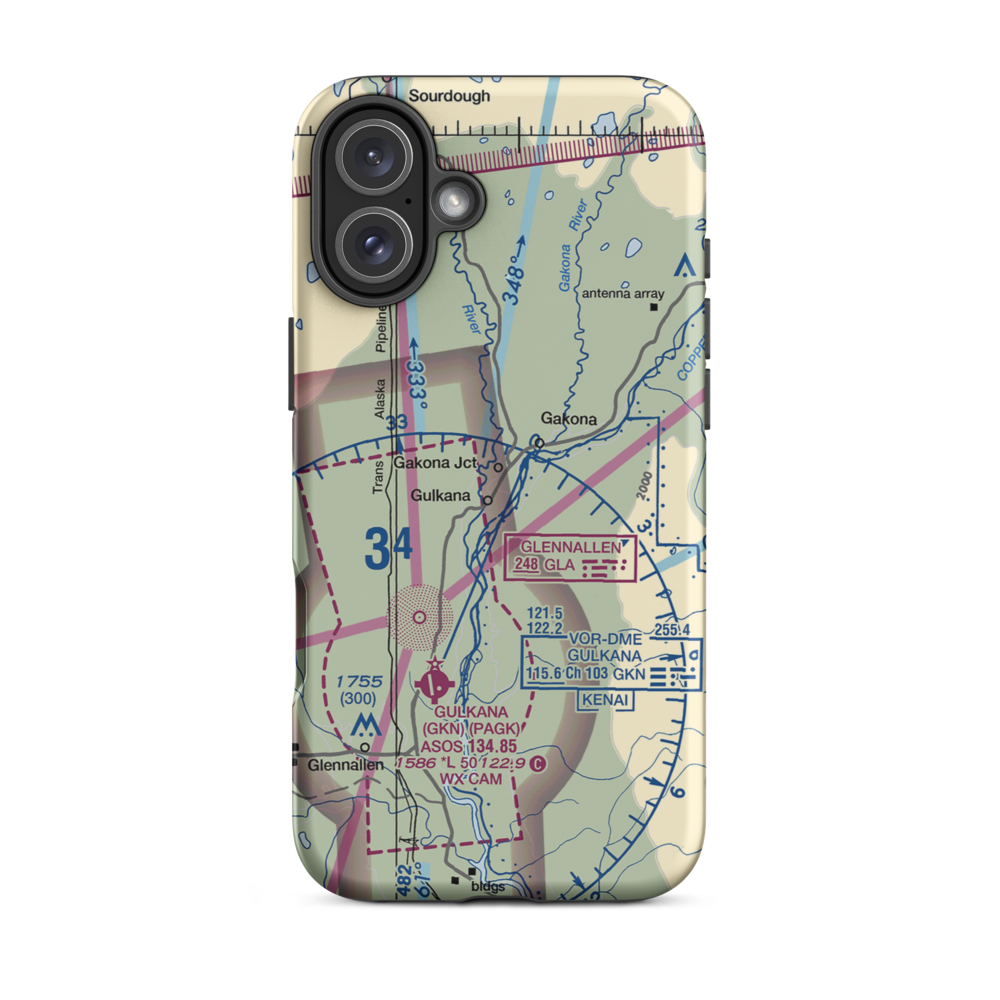 Jacobus Field (8AK1) VFR Sectional  Tough iPhone Case iPhone 16 Plus model shown