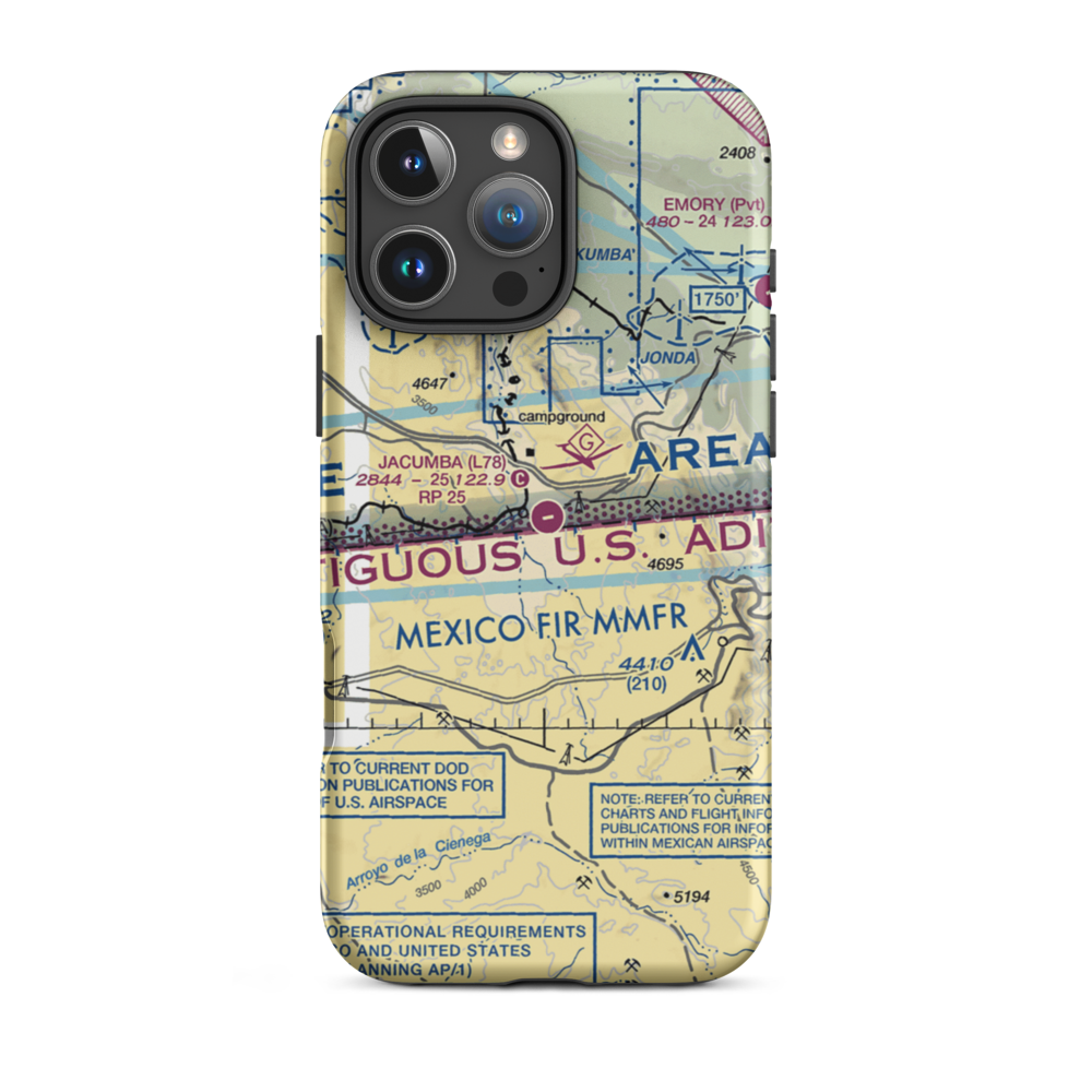 Jacumba Airport (L78) VFR Sectional  Tough iPhone Case iPhone 16 Pro Max model shown