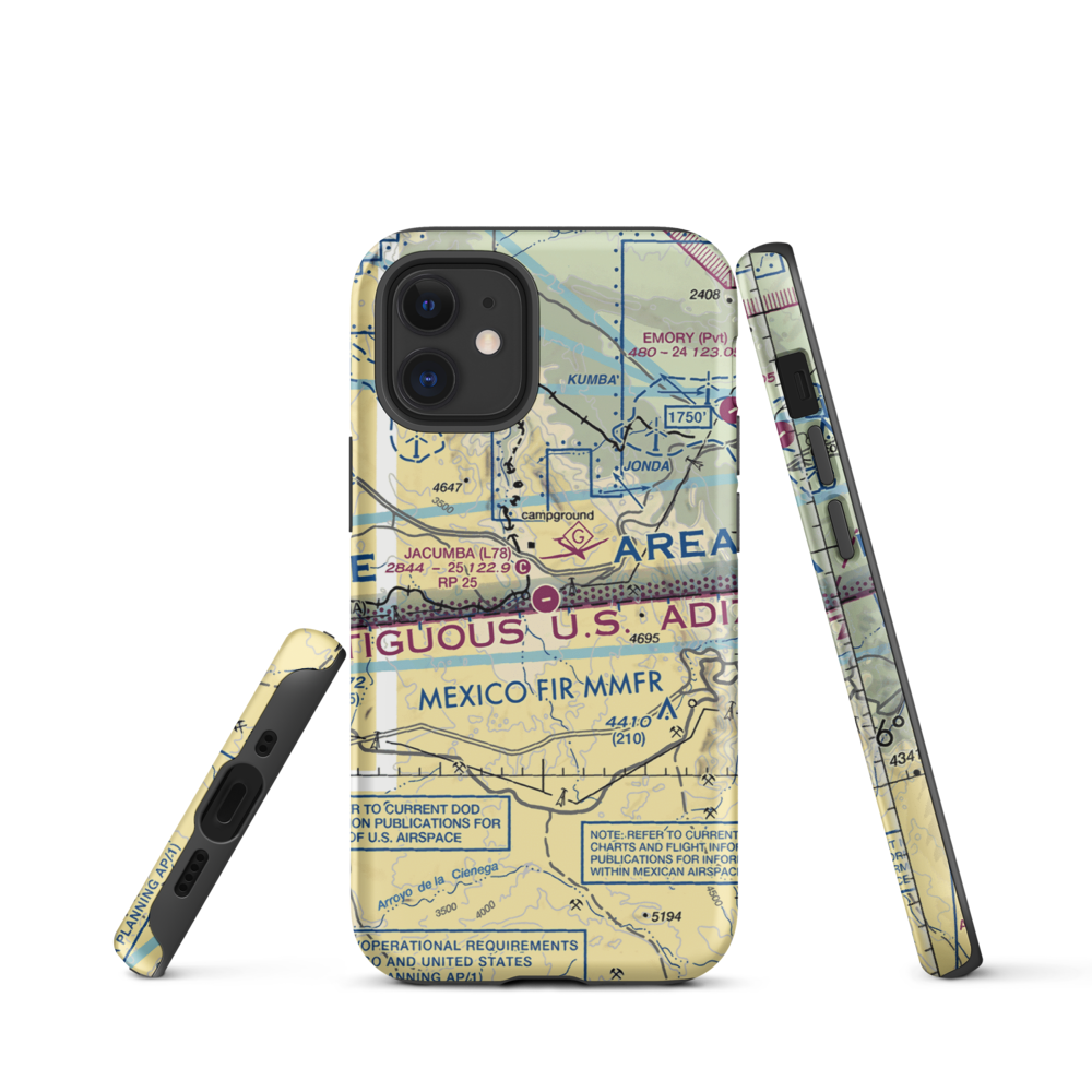 Jacumba Airport (L78) VFR Sectional  Tough iPhone Case iPhone 12 mini model shown