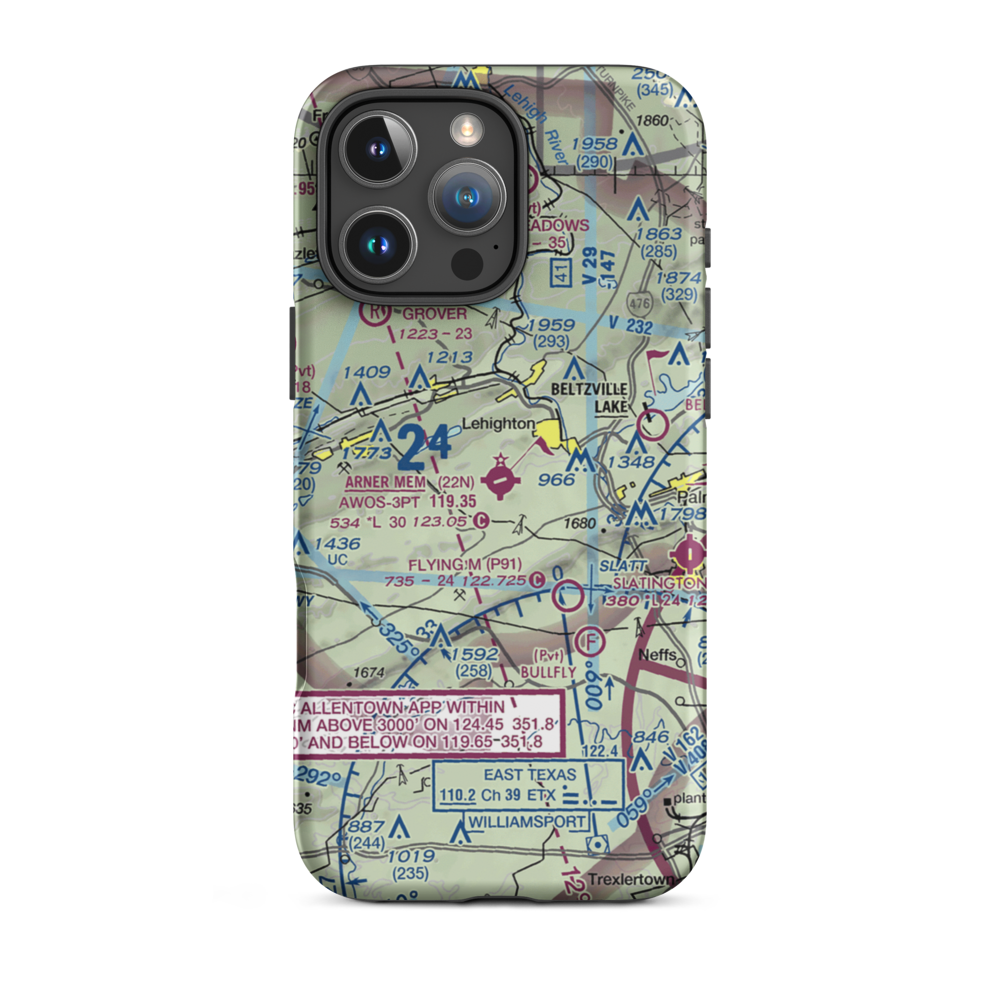Jake Arner Memorial Airport (22N) VFR Sectional  Tough iPhone Case iPhone 16 Pro Max model shown