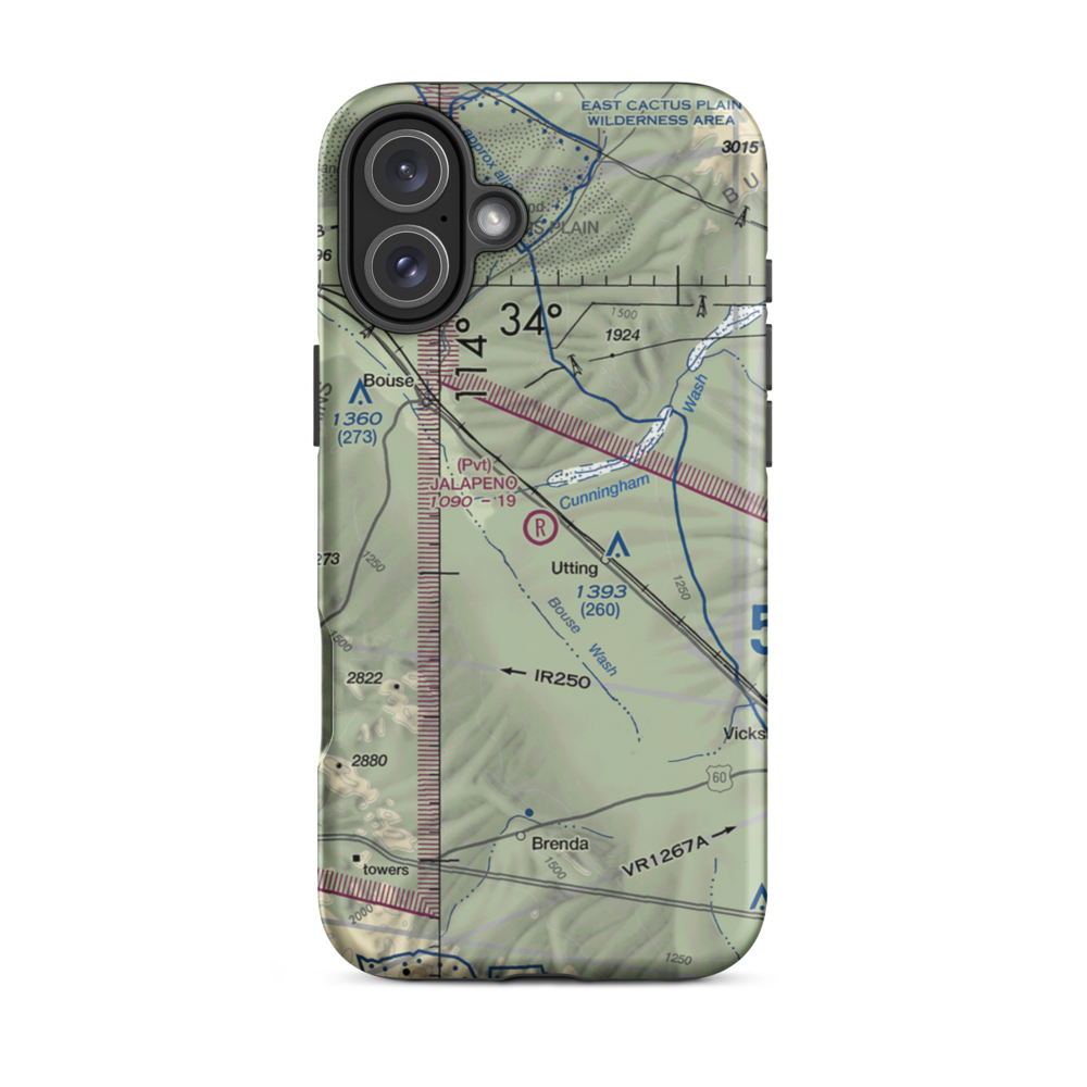Jalapeno Ranch Airport (62AZ) VFR Sectional  Tough iPhone Case iPhone 16 Plus model shown