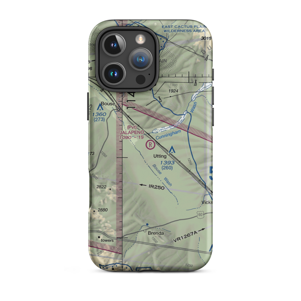 Jalapeno Ranch Airport (62AZ) VFR Sectional  Tough iPhone Case iPhone 16 Pro Max model shown