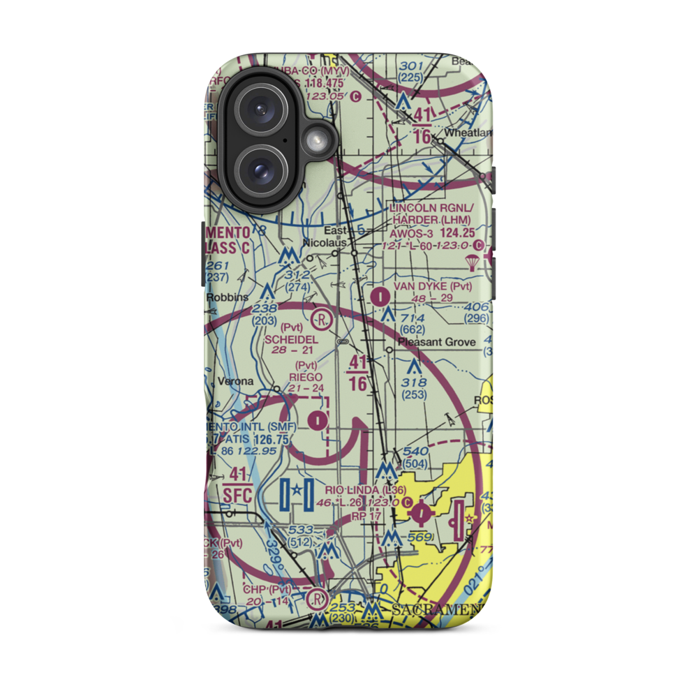 James Brothers Airport (59CN) VFR Sectional  Tough iPhone Case iPhone 16 Plus model shown