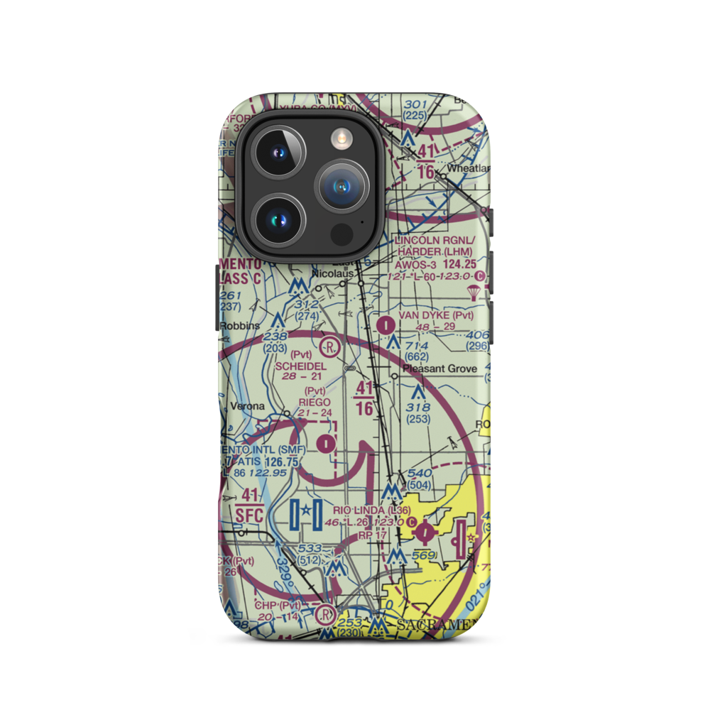 James Brothers Airport (59CN) VFR Sectional  Tough iPhone Case iPhone 16 Pro model shown