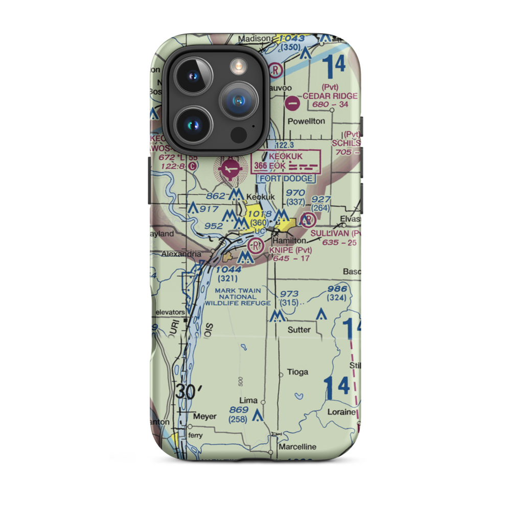 Jan Knipe Airport (95IS) VFR Sectional  Tough iPhone Case iPhone 16 Pro Max model shown
