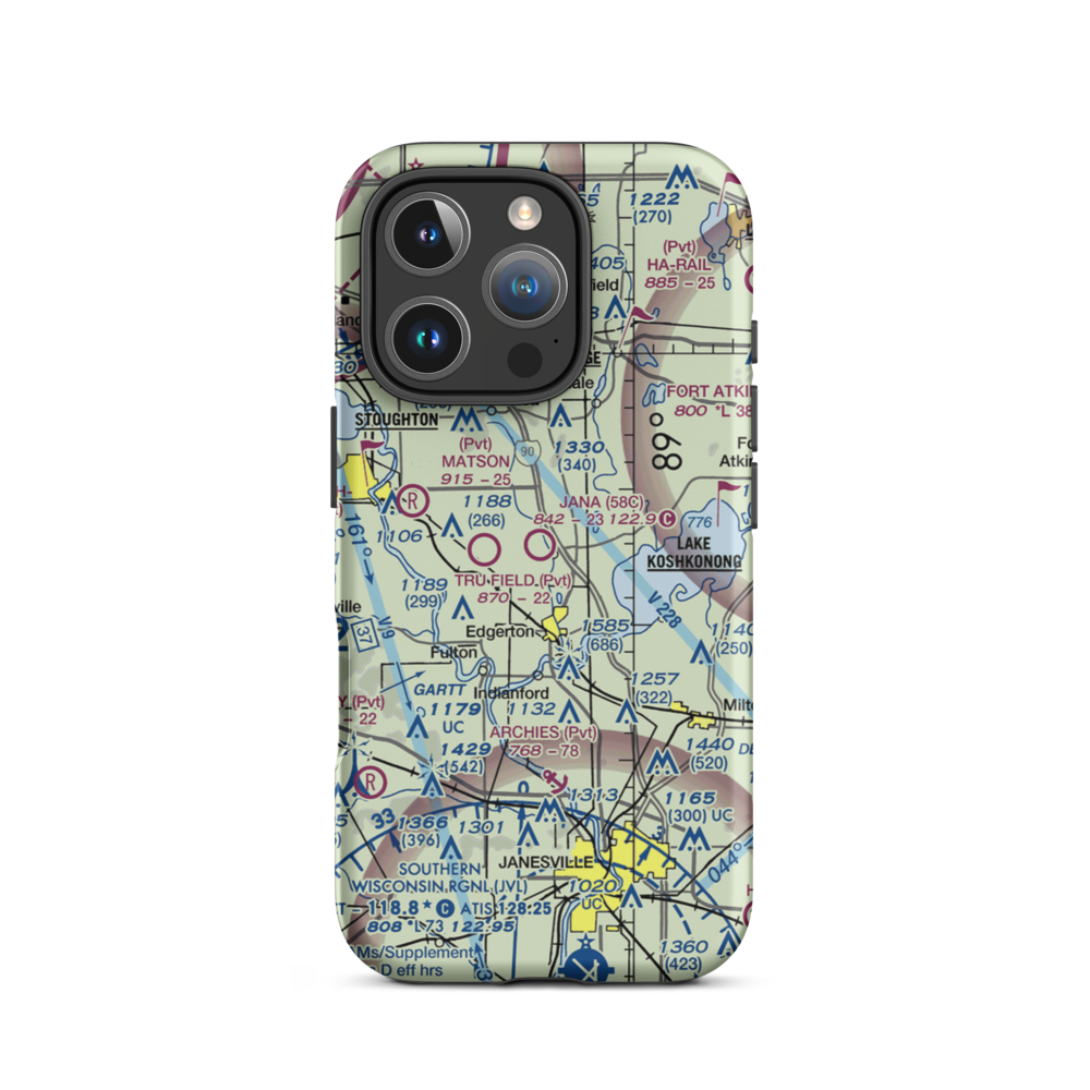 Jana Airport (58C) VFR Sectional  Tough iPhone Case iPhone 16 Pro model shown